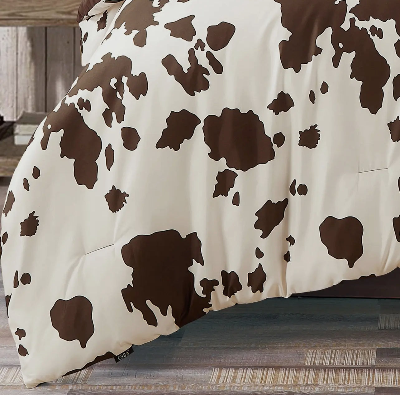 Rustic Cowhide Print Comforter Set